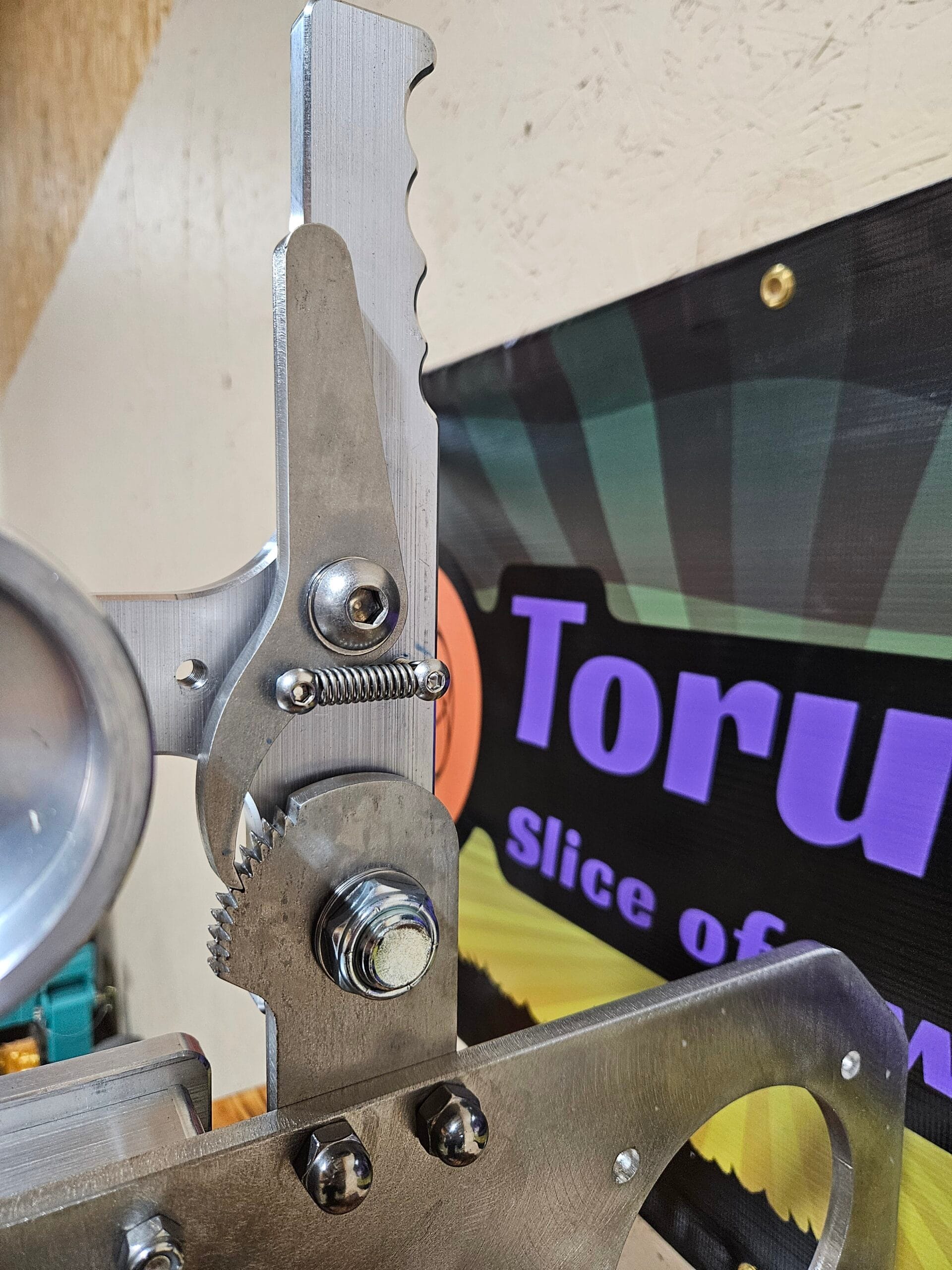 Torus CNC 2x72 belt grinder chassis with tracking and tooling arm.