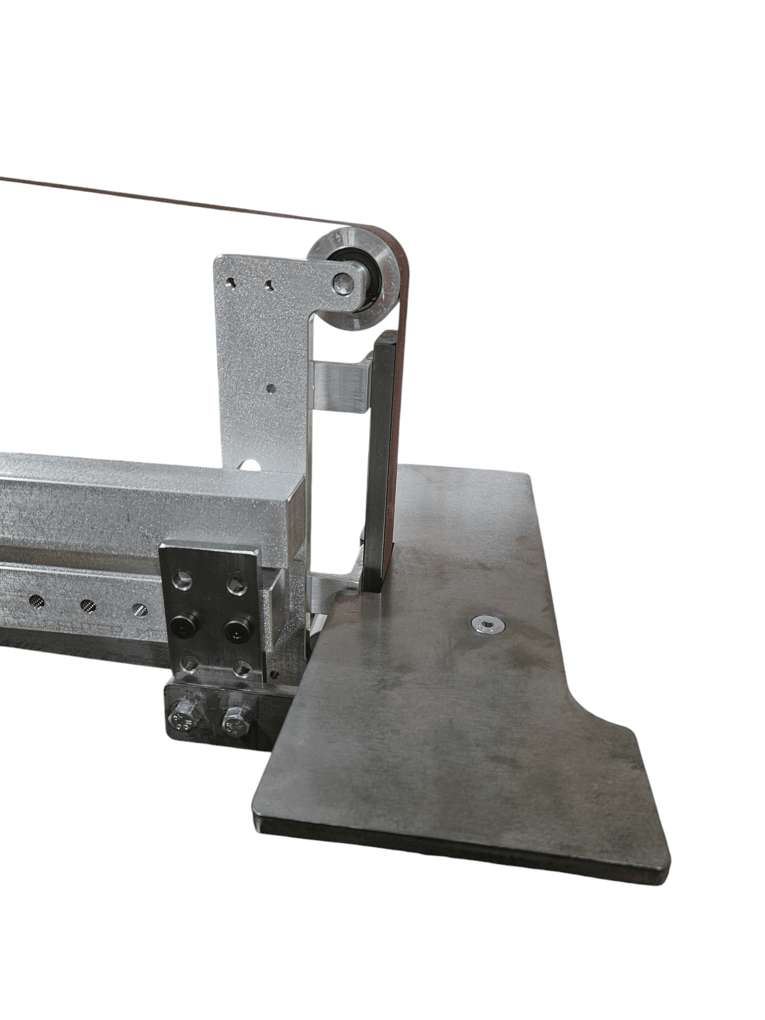 Adjustable work table for 2x72 belt grinder from Torus CNC.