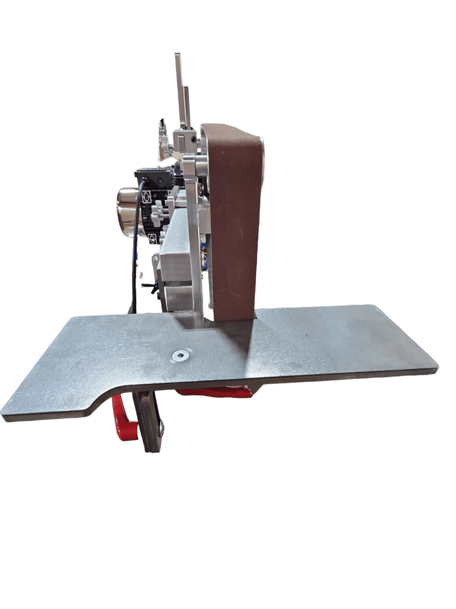 Adjustable work table for 2x72 belt grinder from Torus CNC.