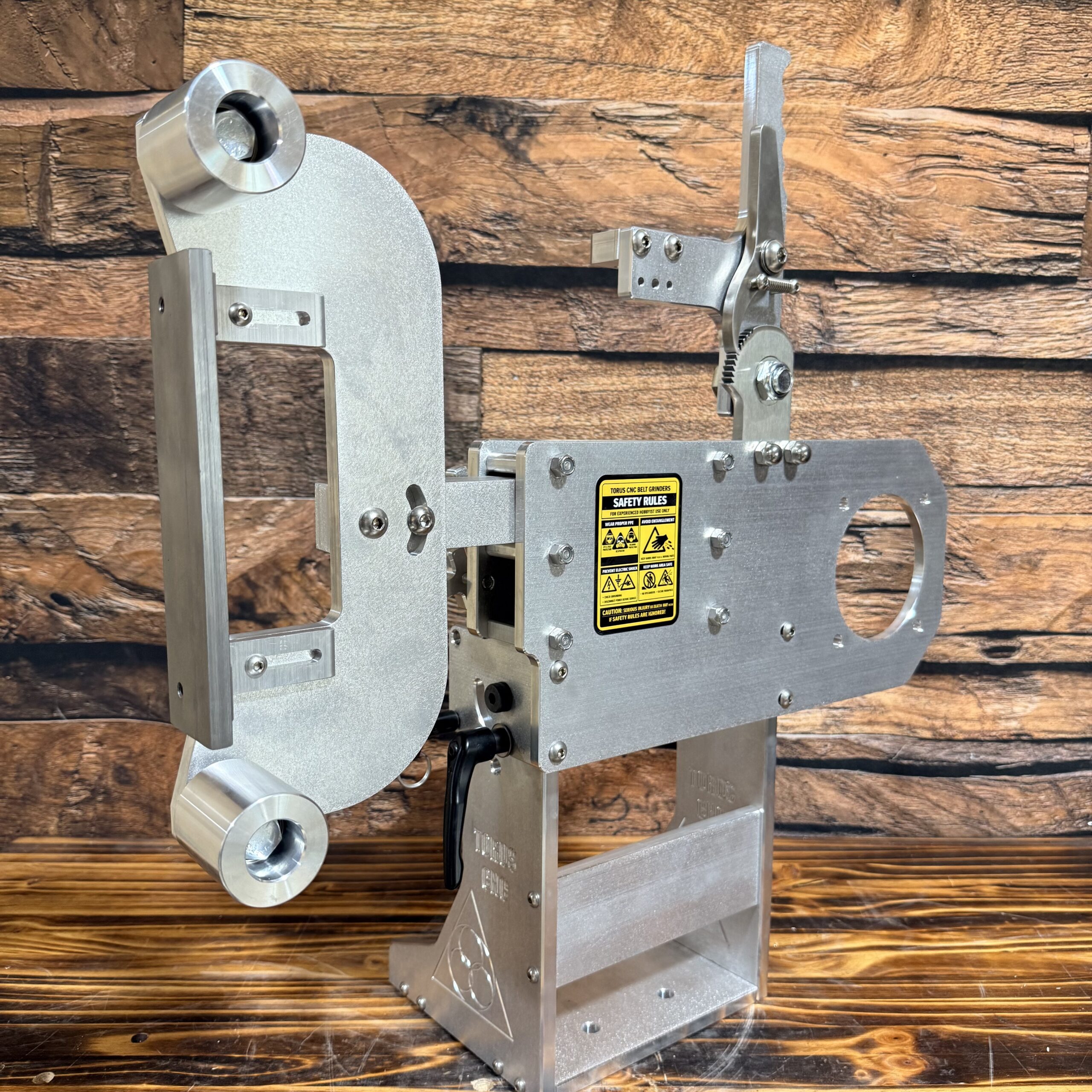Torus CNC Legacy 2x72 belt grinder aluminum chassis.